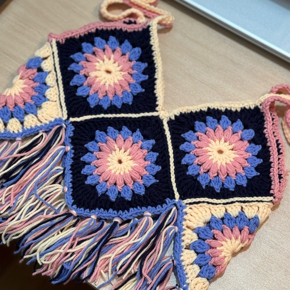 Handcrafted Crochet Fringe Boho Top